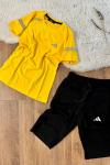 PORSCHE ADİDAS YAZILI KAPRİLİ TAKIM  Sarı