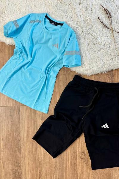 PORSCHE ADİDAS YAZILI KAPRİLİ TAKIM  Bebe Mavisi