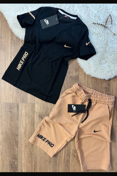 NİKE PRO YAZILI KAPRİLİ TAKIM Bej