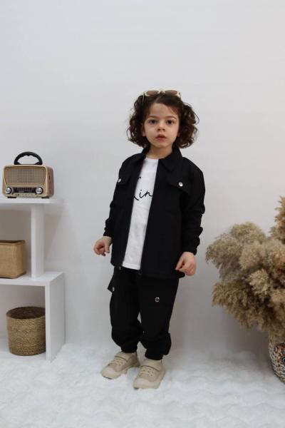 PARAŞÜT 3 LÜ ERKEK TARZ TAKIM  Siyah