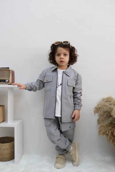 PARAŞÜT 3 LÜ ERKEK TARZ TAKIM  Gri