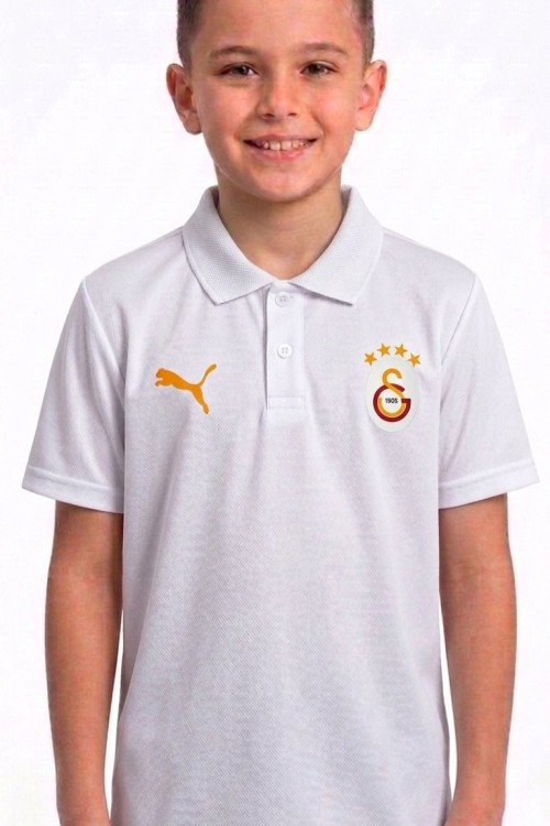 G TARAFTAR YAKALI TİŞÖRT  Beyaz