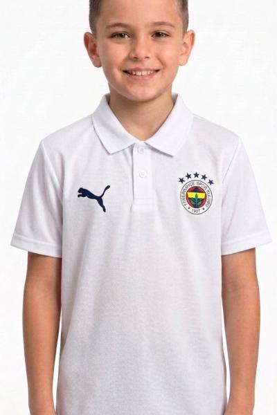 F TARAFTAR YAKALI TİŞÖRT  Beyaz