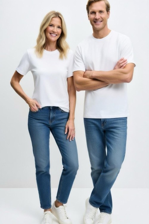 KAMPANYALI UNİSEX  TEK DÜZ  TİŞÖRT  Beyaz