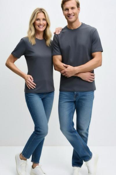 KAMPANYALI UNİSEX  TEK DÜZ  TİŞÖRT  Füme