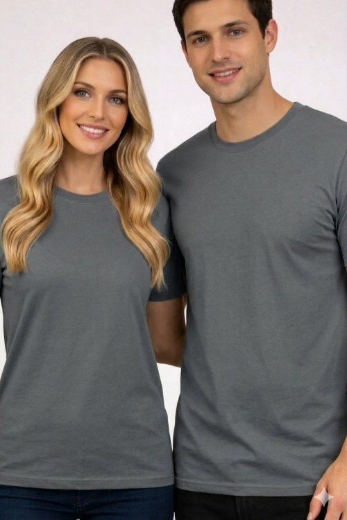 KAMPANYALI UNİSEX  TEK DÜZ  TİŞÖRT  Füme