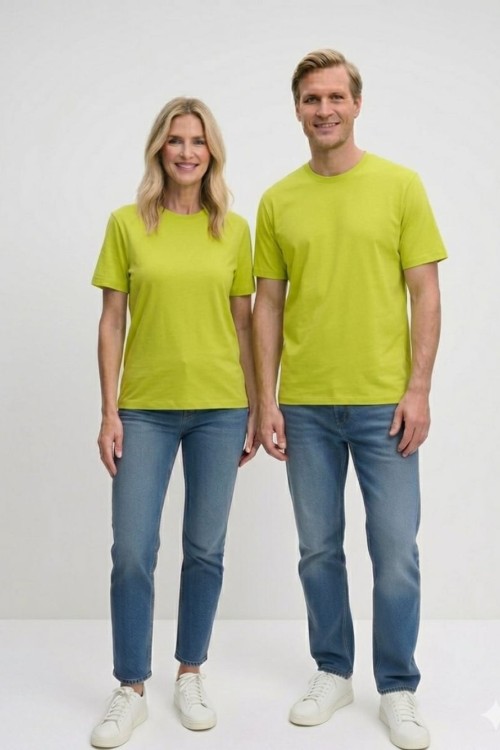 KAMPANYALI UNİSEX  TEK DÜZ  TİŞÖRT  Yeşil