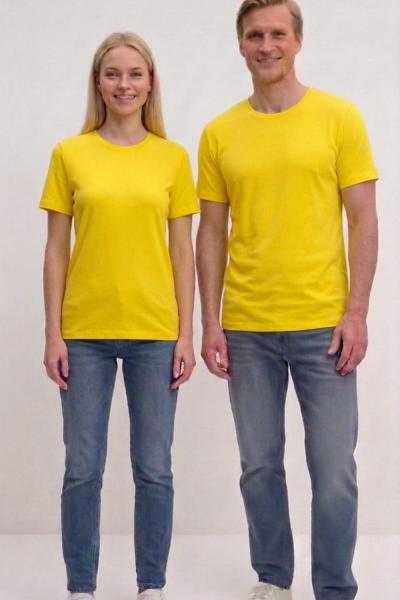 KAMPANYALI UNİSEX  TEK DÜZ  TİŞÖRT  Altın Sarısı