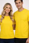 KAMPANYALI UNİSEX  TEK DÜZ  TİŞÖRT  Altın Sarısı