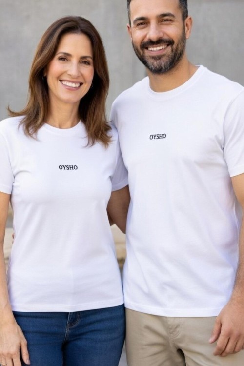 KAMPANYALI UNİSEX TEK OYS TİŞÖRT  Beyaz