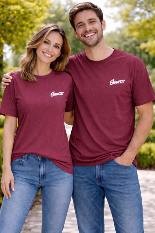 KAMPANYALI UNİSEX SWD TEK TİŞÖRT  Bordo
