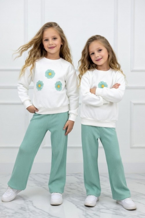 3 PAPATYALI ALT KAŞKORSE İSPANYOL KIZ TAKIM Mint Yeşili