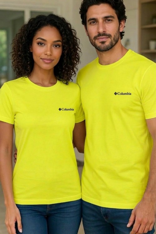 KAMPANYALI UNİSEX COLOMBİA TEK SİYAH YAZILI Sarı