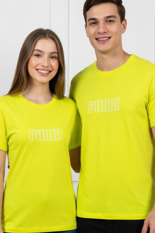 KAMPANYALI UNİSEX TEK PUMA TİŞÖRT  Sarı