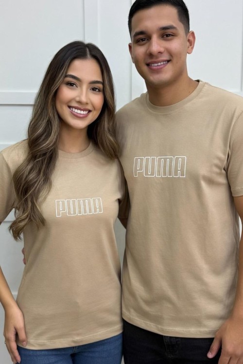 KAMPANYALI UNİSEX TEK PUMA TİŞÖRT  Bej