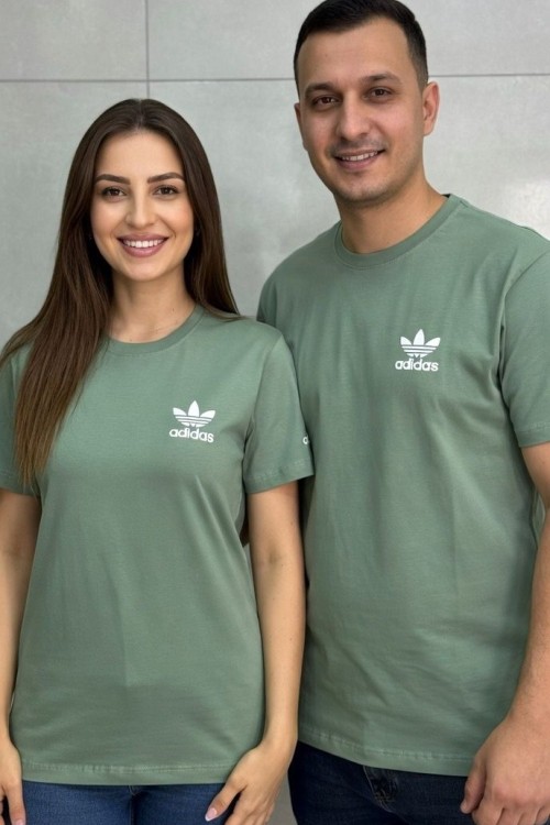 KAMPANYALI UNİSEX AÇIK ADİDAS TEK TİŞÖRT  Yeşil