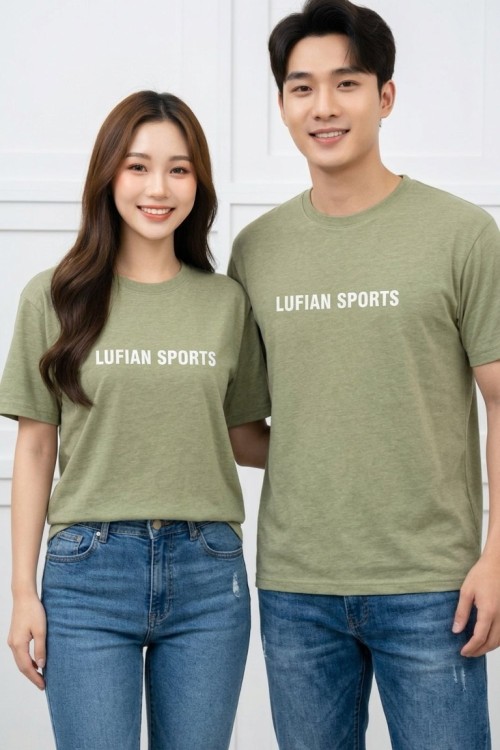 KAMPANYALI UNİSEX BEYAZ YAZILI LUFİAN SPORTS TİŞÖRT  Yeşil