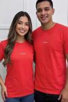 KAMPANYALI UNİSEX BEYAZ YAZILI OYSHO TİŞÖRT  Kırmızı