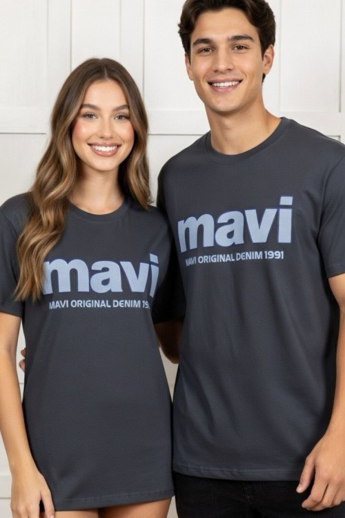 KAMPANYALI KÜÇÜK MAVİ 1991 YAZILI TEK TŞÖRT  Antrasit