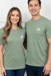 KAMPANYALI KAPALI ADİDAS BEYAZ YAZILI 3 ÇİZGİLİ TİŞÖRT  Yeşil