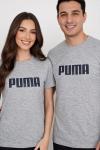 KAMPANYALI UNİSEX LACİVERT YAZILI PUMA TİŞÖRT  Açık Gri
