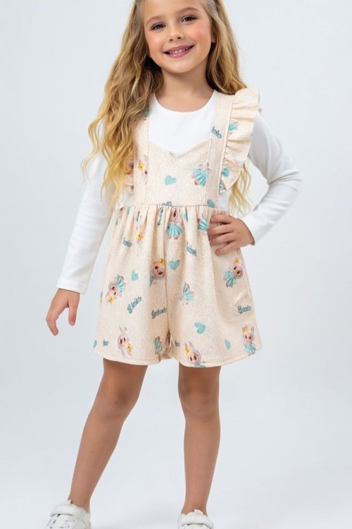 BAYRAMLIK LABUBU SLOPET BADİLİ ELBİSE  Yeşil