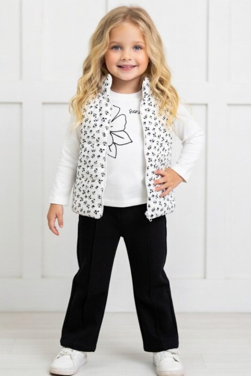 3 LÜ YELEGİ SİYAH ÇİÇEKLİ TAKIM Siyah