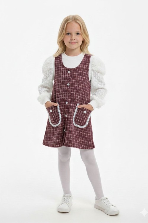 BALON KOL CEPLİ DÜĞMELİ  SLOPET Bordo