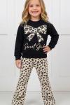 FİYONKLU TAYTI LEOPAR FİTİLLİ TAKIM  Siyah