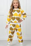 BÜYÜK UYGUN LEOPAR KALPLİ  MEVSİMLİK TAKIM  Sarı