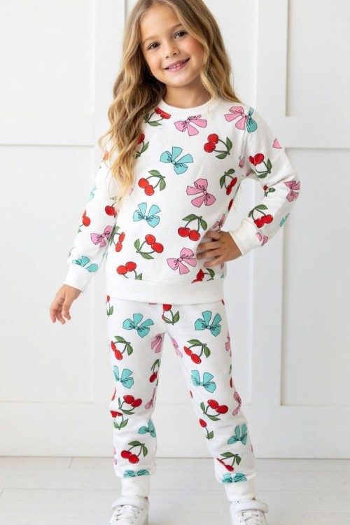 BÜYÜK UYGUN KİRAZ FİYONKLU MEVSİMLİK TAKIM  Beyaz