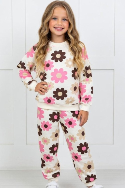 KÜÇÜK UYGUN BÜYÜK PAPATYALI MEVSİMLİK TAKIM  Bej