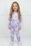 KÜÇÜK UYGUN ÖZGE DESENLİ MEVSİMLİK TAKIM  Lila