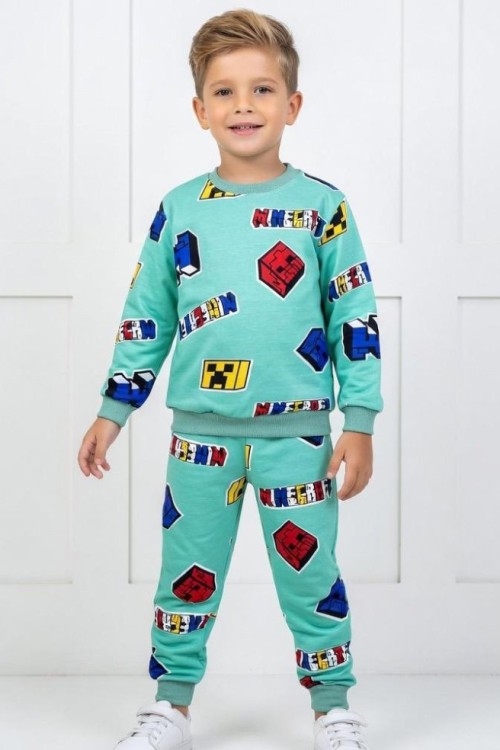 KÜÇÜK UYGUN MİNECRAFT MEVSİMLİK TAKIM  Yeşil