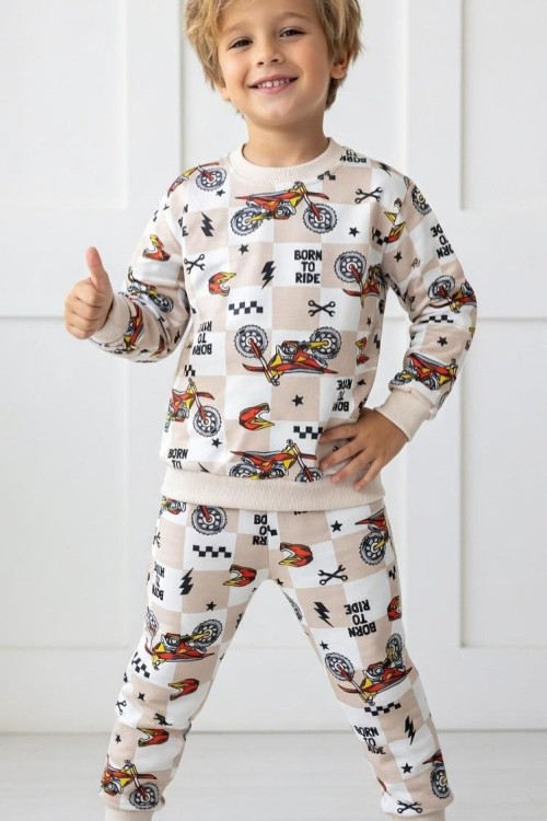 KÜÇÜK UYGUN MOTOR F MEVSİMLİK TAKIM  Bej