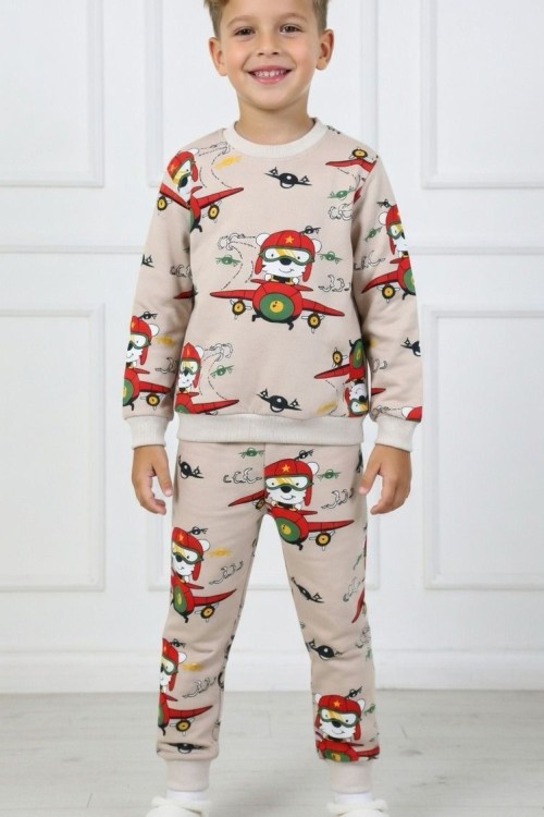 KÜÇÜK UYGUN UÇAN KÖPEK MEVSİMLİK TAKIM  Bej