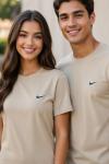 KAMPANYALI UNİSEX KENARDA SİYAH TİK NİKE TİŞÖRT  Haki