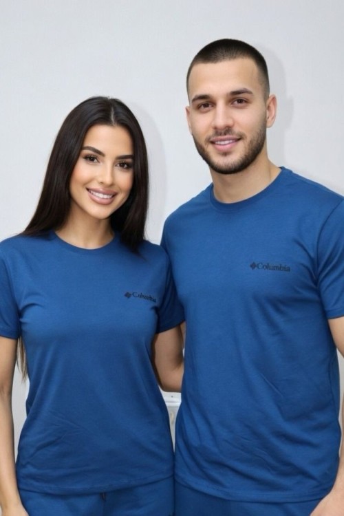 KAMPANYALI UNİSEX COLOMBİA TEK SİYAH YAZILI Koyu Mavi