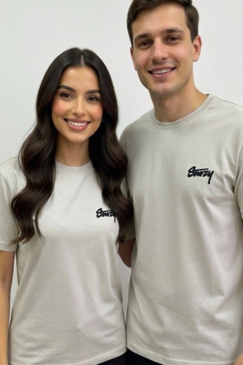 KAMPANYALI UNİSEX SİYAH YAZILI SWD  TİŞÖRT  Taş Rengi