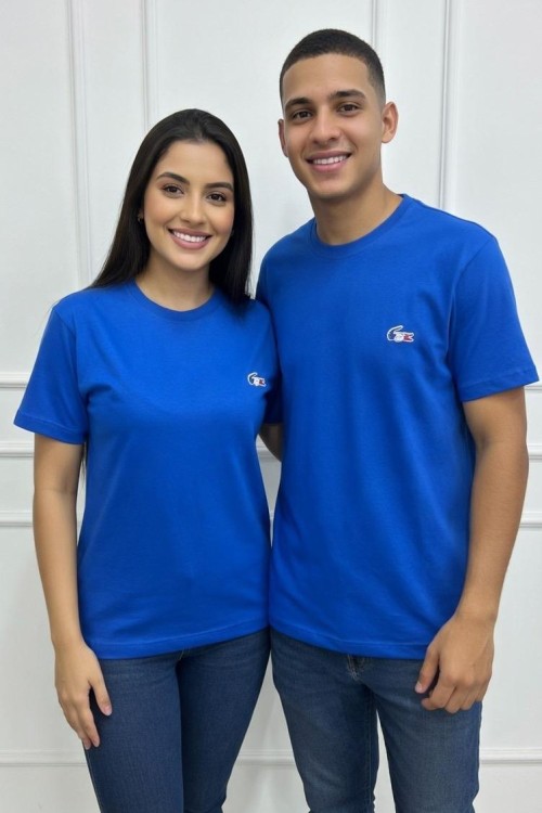 KAMPANYALI UNİSEX TİMSAHLI TEK TİŞÖRT  Mavi