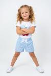 FİYONKLU KİRAZ BASKILI ŞORTU PİTİKARELİ TAKIM Mavi