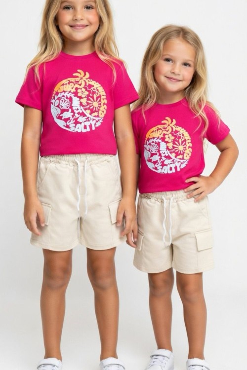 GARSON BOY SUN  KISSE  ALT CEPLİ ŞORTLU TAKIM  Krem