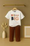 GARSON BOY BİG DREAM ALT ÇİLEK KUMAŞ KISAKOLLU TAKIM  Kahverengi