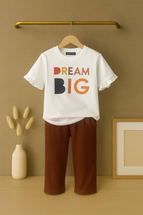 GARSON BOY BİG DREAM ALT ÇİLEK KUMAŞ KISAKOLLU TAKIM  Kahverengi