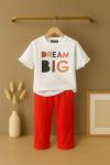 GARSON BOY BİG DREAM ALT ÇİLEK KUMAŞ KISAKOLLU TAKIM  Kırmızı