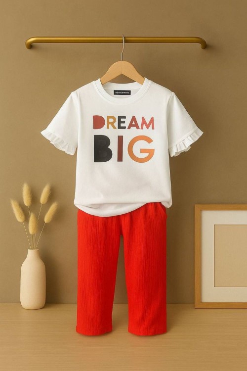 GARSON BOY BİG DREAM ALT ÇİLEK KUMAŞ KISAKOLLU TAKIM  Kırmızı