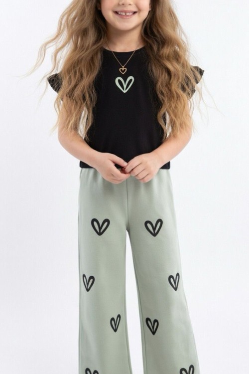 KOLLARI FIRFIR ÜSTÜ TEK KALPLİ ALT HER YERİ KALPLİ KISAKOLLU TAKIM Yeşil