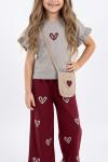 KOLLARI FIRFIR ÜSTÜ TEK KALPLİ ALT HER YERİ KALPLİ KISAKOLLU TAKIM Bordo