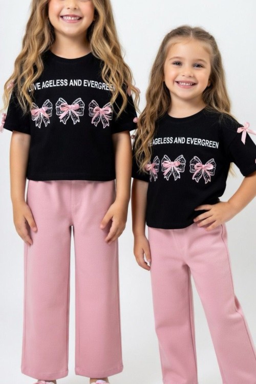 LOVE AGELESS 3 FİYONKLU KISAKOLLU TAKIM  Pembe