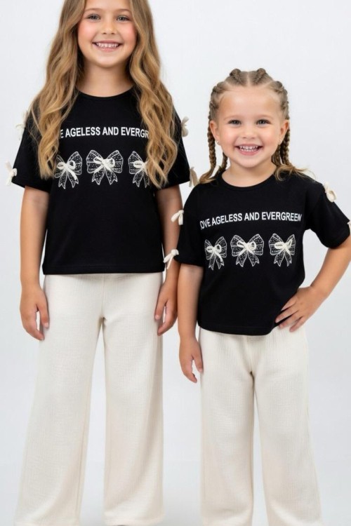 LOVE AGELESS 3 FİYONKLU KISAKOLLU TAKIM  Krem